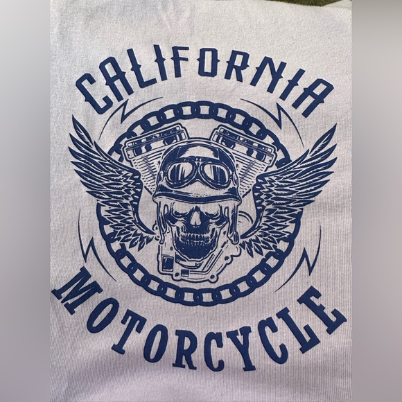 Lavender purple California Motorcycle 100% cotton cropped tank - Picture 5 of 5